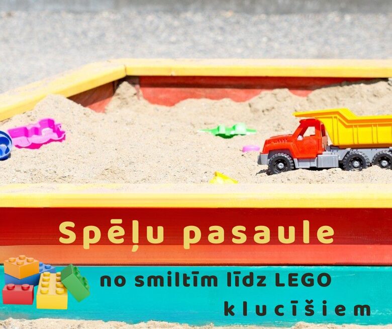 alt="Spēļu pasaule – no smiltīm līdz LEGO klucīšiem bērnu radošām spēlēm"